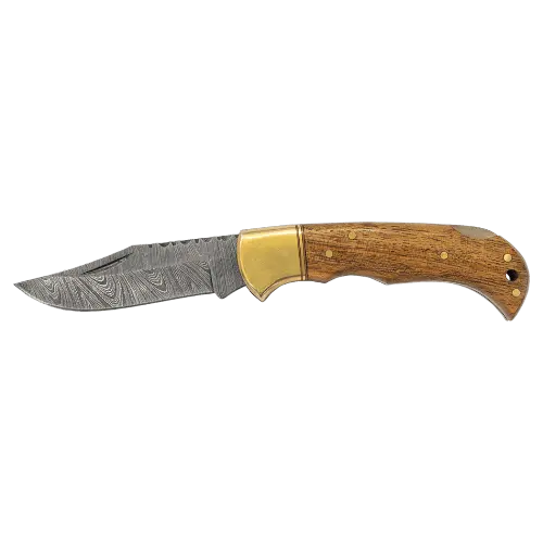 Bison River knife with Damascus blade - Rust Belt Customz