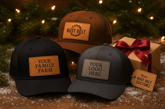 Why Premium Leather Patch Hats Make the Best Christmas Gifts for Family Farms (Tested Tough on Our Own Farm and Guaranteed for Life) - Rust Belt Customz