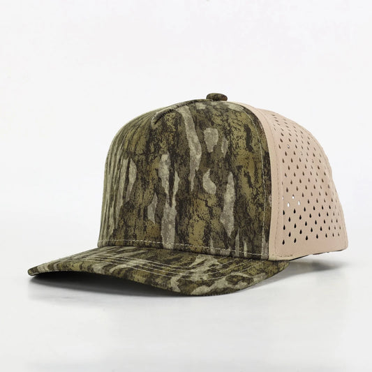 10 10 Performance Hat 5 Panel Customized Leather Patch Hat - Rust Belt Customz