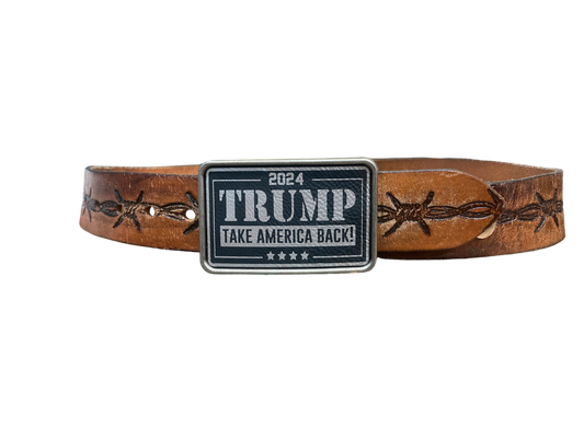 Trump take America back belt buckle