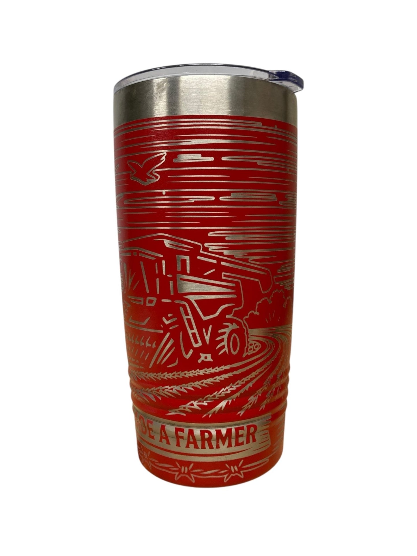 On the 8th Day God Made a Farmer 20 oz Full Wrap Tumbler – Custom Engraved Gift for Farmers & Ag Life - Rust Belt Customz