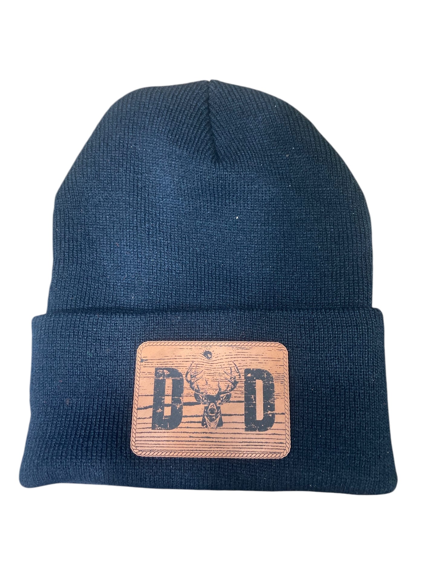 Dad Beanie with Deer in middle