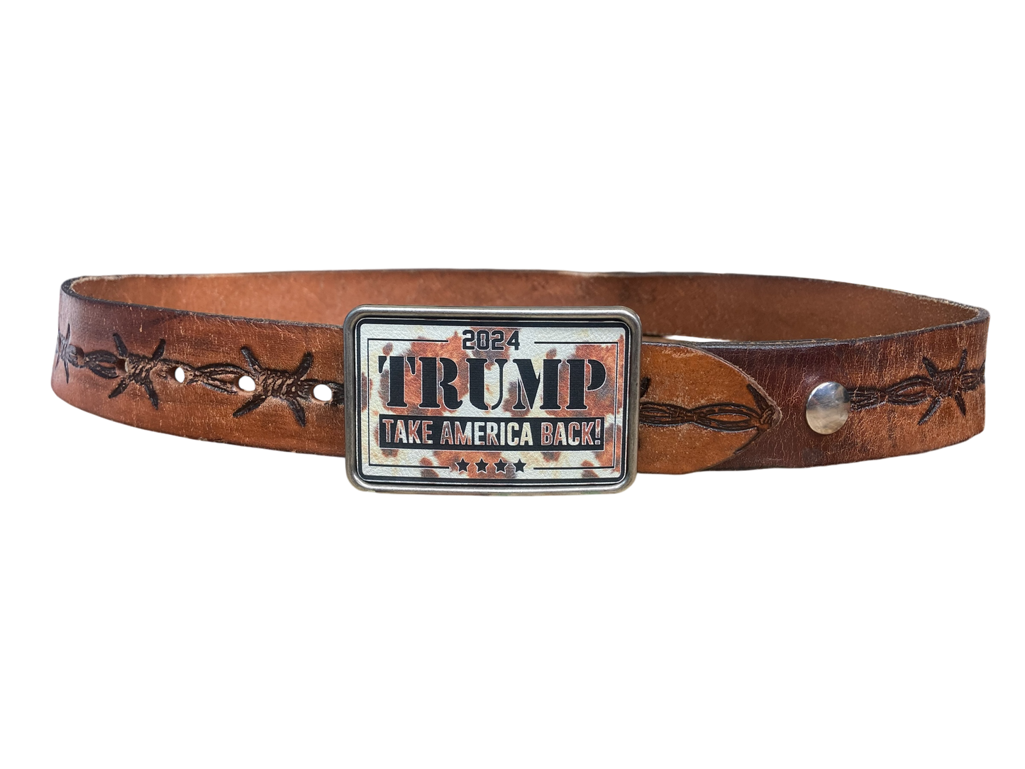 Trump take America back belt buckle