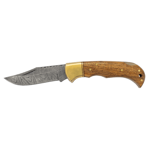 Bison River knife with Damascus blade