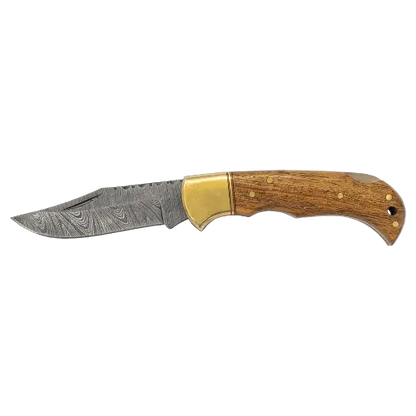 Bison River knife with Damascus blade - Rust Belt Customz