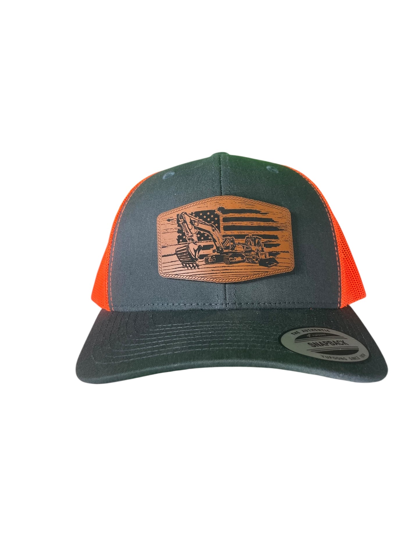 American Flag Trackhoe and Skidsteer Hat