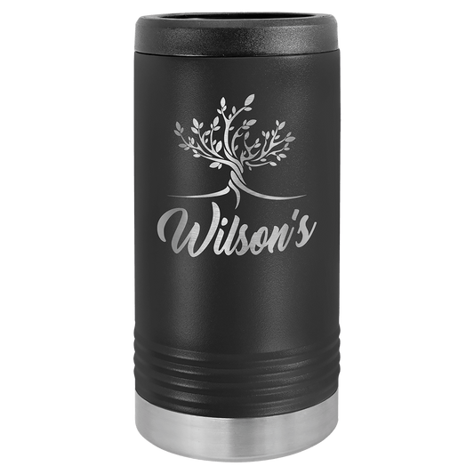 12 oz Custom Engraved Skinny Can Koozie