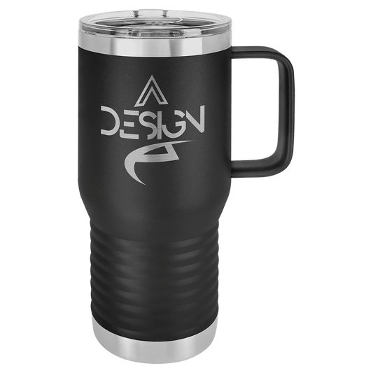 20 oz Travel Mug Tumbler With Handle Custom Engraved