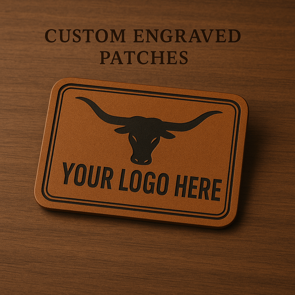 Custom Engraved Leatherette Patches Built to Last – Premium Lonestar Quality - Rust Belt Customz