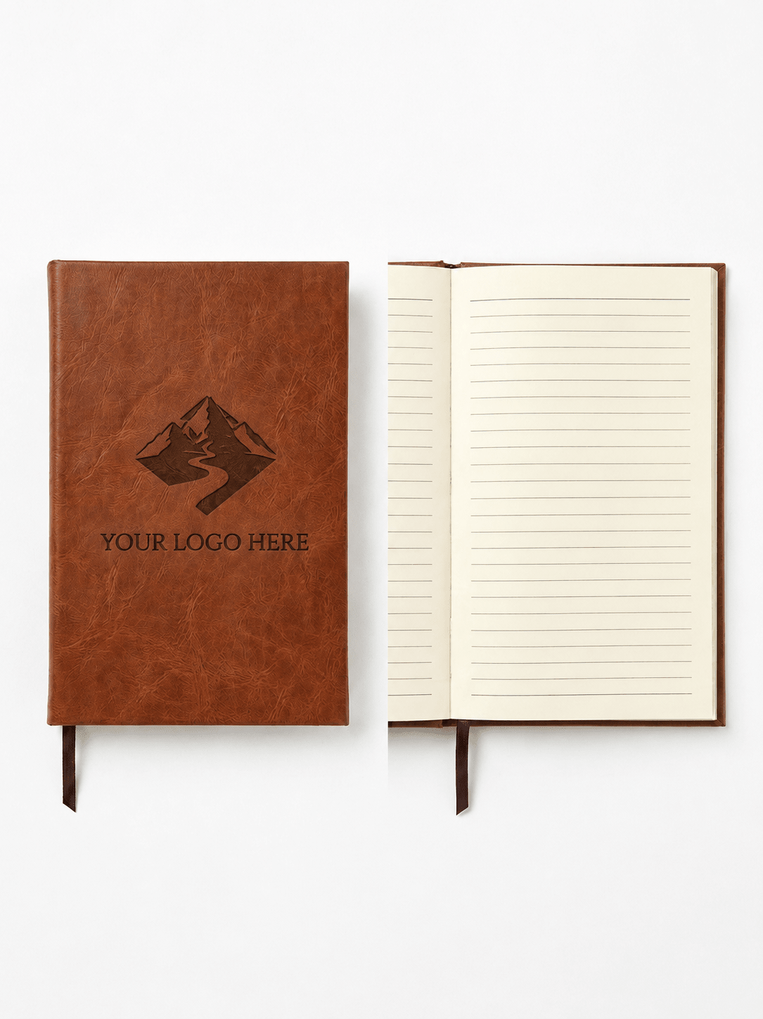 Custom Engraved Leatherette Journal | Upload Your Logo - Rust Belt Customz
