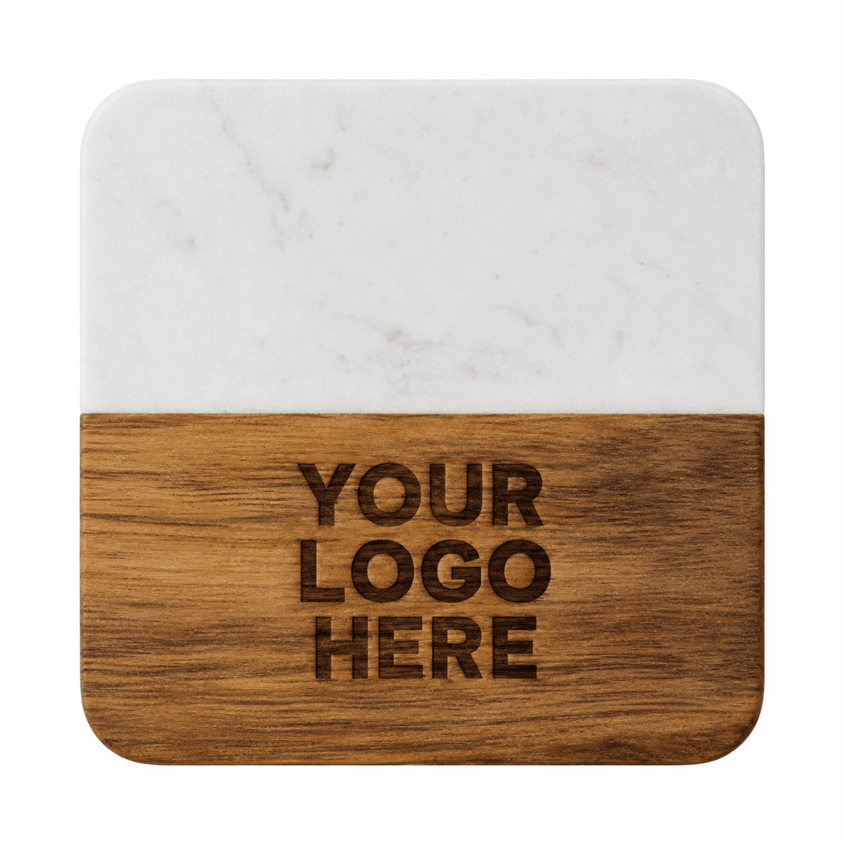 Custom Engraved Acacia & Marble Coasters - Rust Belt Customz