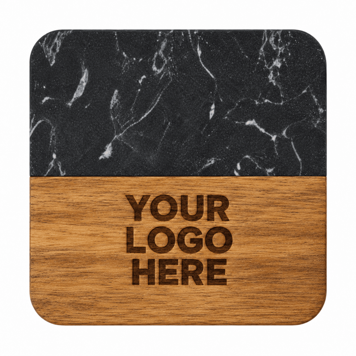 Custom Engraved Acacia & Marble Coasters - Rust Belt Customz