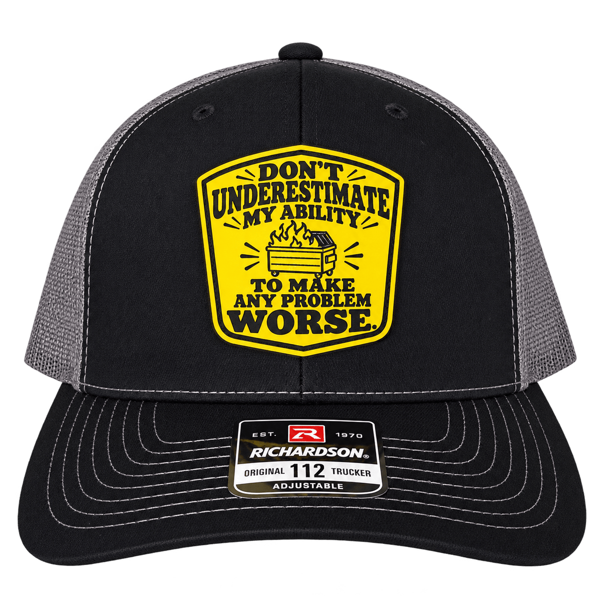 Dumpster Fire Funny Trucker Hat – Richardson 112 - Rust Belt Customz