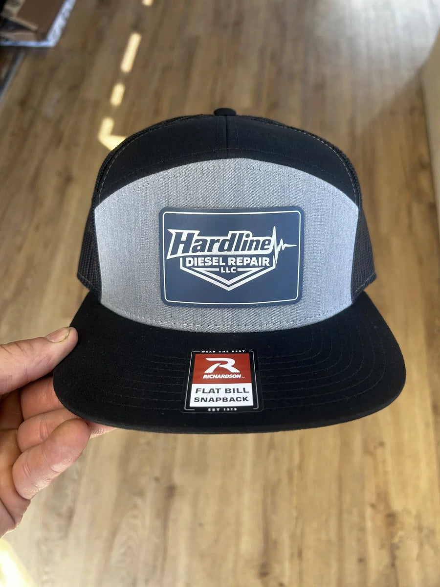 Custom leather patch hat example by Rust Belt Customz
